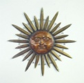 Metal Sun Face Home Decor